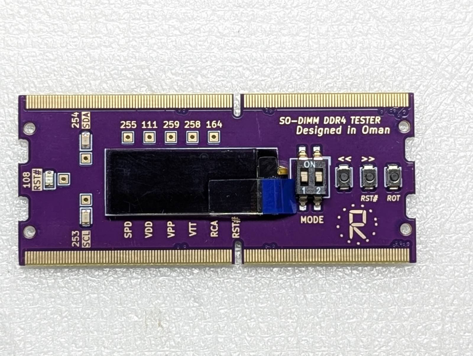 SO-DIMM DDR4 Tester Card